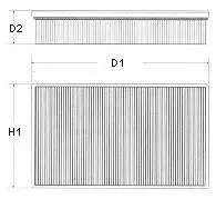 U521 Фільтр повітряний FIAT 500 91-98, Panda 03-12, CINQUECENTO 91-99 0.9i CHAMPION підбір по vin на Brocar