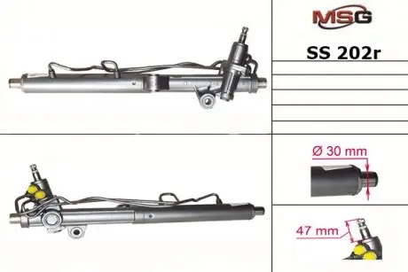 SS202R Рульова рейка з ГУР Daewoo Rexton, Ssangyong Actyon, Ssangyong Kyron MSG підбір по vin на Brocar