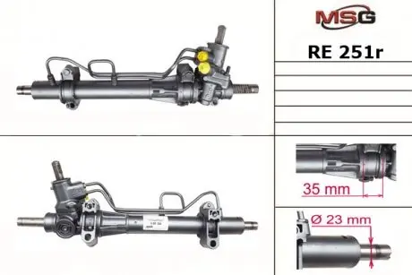 RE251R Рульова рейка з ГУР Renault Clio, Renault Kangoo MSG підбір по vin на Brocar