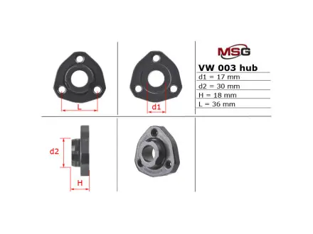 VW003HUB Ступиця насоса ГУР Audi A3, Audi Tt, Ford Galaxy MSG подбор по vin на Brocar