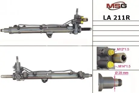 LA211R Рульова рейка з ГУР Lancia Thesis MSG підбір по vin на Brocar