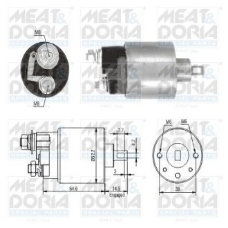 46235 Elektromagnes rozrusznika HONDA CIVIC I, CIVIC II, CIVIC III, CIVIC IV, CIVIC V, CIVIC VI, CONCERTO, CRX I, CRX II, CRX III, INTEGRA, JAZZ I, LOGO, ROVER 200 1.2-1.6 09.79-03.02 MEAT&DORIA підбір по vin на Brocar