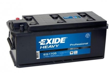 EG1705 Стартерная аккумуляторная батарея, Стартерная аккумуляторная батарея EXIDE подбор по vin на Brocar