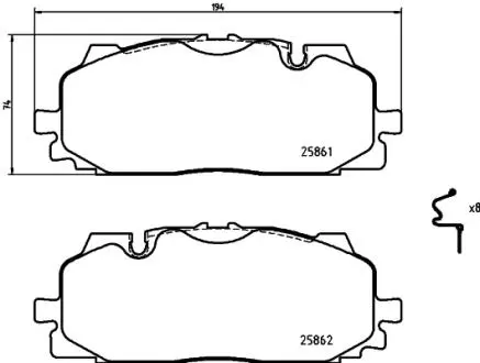 8DB355021641 Колодки тормозные (передние) Audi A4/A5/Q5/Q7 15-/ A5 Sportback 07-17/ A6/A7/A8/Q3/Q8/VW Touareg 17- HELLA подбор по vin на Brocar