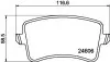 8DB355025391 Колодки тормозные (задние) Audi A4/A5/Q5 07- (Lucas) (ceramic) High quality HELLA підбір по vin на Brocar