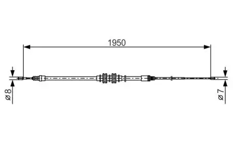 1987482785 Трос ручного тормоза BOSCH 1987482785 RENAULT MEGANE IV 1.2TCE 15-, 1.6TCE 15- BOSCH подбор по vin на Brocar
