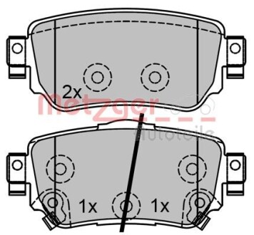 1170802 Комплект тормозных колодок, дисковый тормоз METZGER подбор по vin на Brocar
