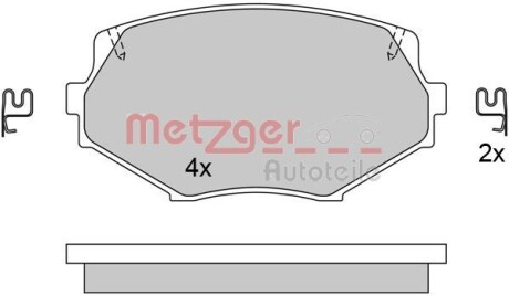 1170515 Комплект тормозных колодок, дисковый тормоз METZGER подбор по vin на Brocar