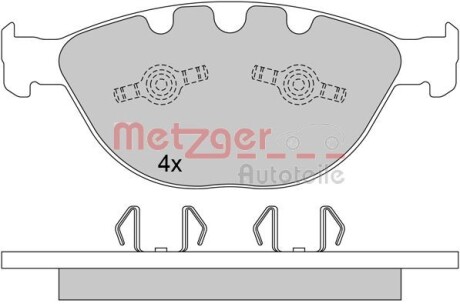 1170380 Комплект тормозных колодок, дисковый тормоз METZGER подбор по vin на Brocar