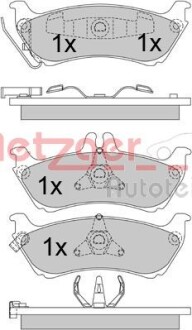 1170339 Комплект тормозных колодок, дисковый тормоз METZGER подбор по vin на Brocar