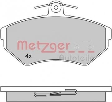 1170061 Комплект тормозных колодок, дисковый тормоз METZGER подбор по vin на Brocar