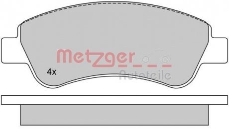 1170026 Комплект тормозных колодок, дисковый тормоз METZGER подбор по vin на Brocar