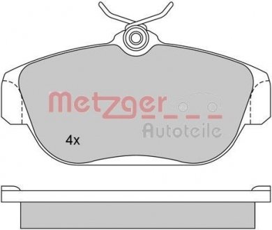 1170018 Комплект тормозных колодок, дисковый тормоз METZGER подбор по vin на Brocar