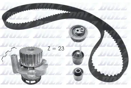 KD165 Комплект ГРМ + помпа VW Golf V/Passat/Skoda Octavia 2.0 FSI 04-13 DOLZ підбір по vin на Brocar