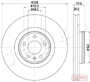 600920C Диск тормозной (передний) Audi A4/A5/Q5 15- (338х30) PRO+ JAPKO подбор по vin на Brocar