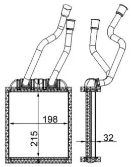 AH180000S Радіатор пічки Audo Q7/VW Touareg/Porsche Cayenne 2.0-6.0D 02- MAHLE / KNECHT підбір по vin на Brocar