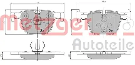 1170816 Сайлентблок балки (задньої) BMW X3 (E83) 03-11 (R) METZGER підбір по vin на Brocar