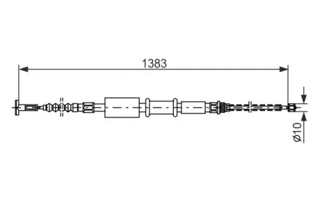 1987477826 Трос, стоянкова гальмівна система BOSCH підбір по vin на Brocar