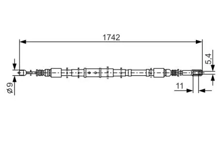 1987477305 Трос, стояночная тормозная система BOSCH подбор по vin на Brocar