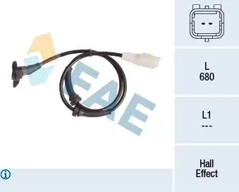 78181 Датчик, частота обертання колеса FAE підбір по vin на Brocar