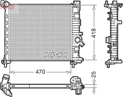 DRM20114 Радиатор, охлаждение двигателя DENSO подбор по vin на Brocar