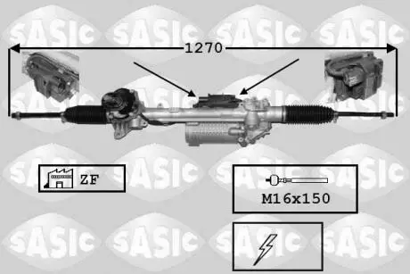 7176059 Рульова рейка з підсилювачем SASIC підбір по vin на Brocar