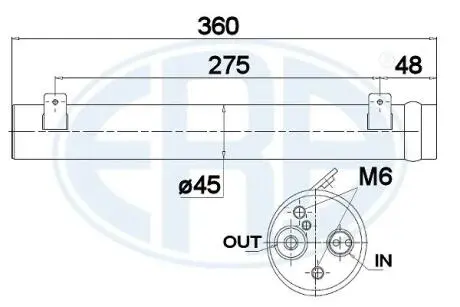 668030 Осушувач кондиціонера ERA підбір по vin на Brocar