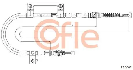92176043 LINKA - HAMULEC RECZNY COF 17.6043 COFLE COFLE підбір по vin на Brocar