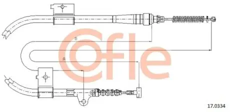 92170334 LINKA - HAMULEC RECZNY COF 17.0334 COFLE COFLE підбір по vin на Brocar