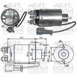 46096 Тягове реле, стартер MEAT&DORIA підбір по vin на Brocar