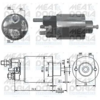 46029 Тяговое реле, стартер MEAT&DORIA подбор по vin на Brocar