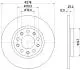 8DD355133721 Tarcza ham. malow. tył CHRYSLER: JEEP HELLA підбір по vin на Brocar