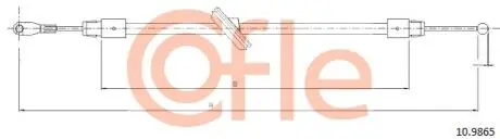 92109865 Трос, стояночная тормозная система COFLE подбор по vin на Brocar