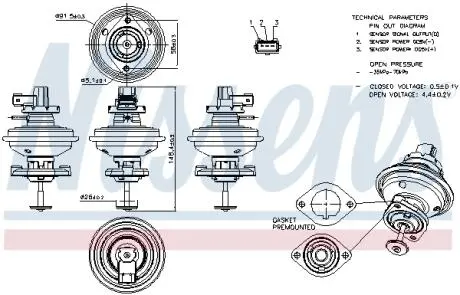 98208 Клапан зворотній BMW NISSENS підбір по vin на Brocar