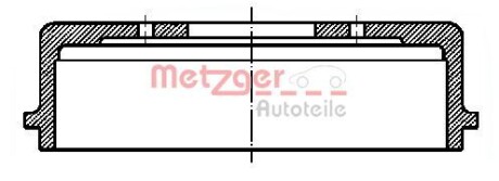 BT1053 Тормозной барабан METZGER підбір по vin на Brocar