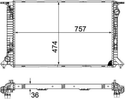 CR1133000P CHаODNICA AUDI A4,A5 /B8/ 4.2 AT MAHLE / KNECHT підбір по vin на Brocar