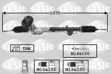 7174027 Рулевой механизм SASIC підбір по vin на Brocar