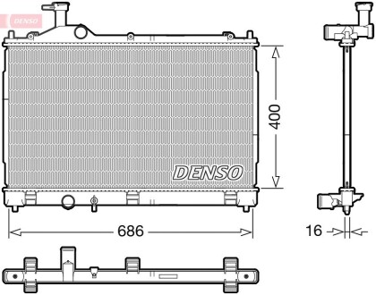 DRM45056 Chłodnica MITSUBISHI OUTLANDER DENSO підбір по vin на Brocar