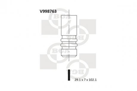 V998763 Выпускной клапан BGA підбір по vin на Brocar