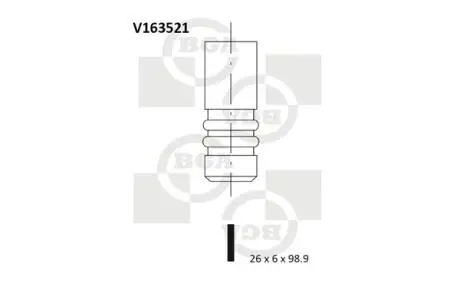 V163521 Випускний клапан BGA підбір по vin на Brocar