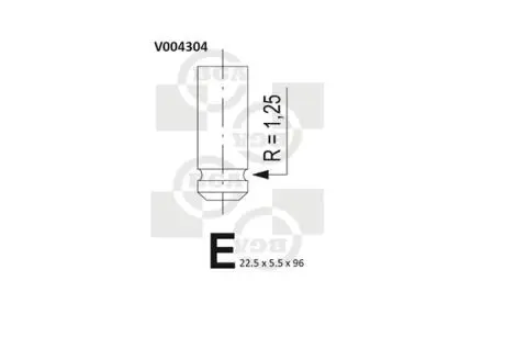 V004304 Клапан двигуна BGA підбір по vin на Brocar