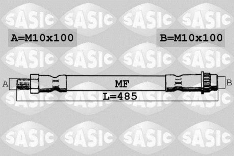 6600065 Тормозной шланг SASIC підбір по vin на Brocar
