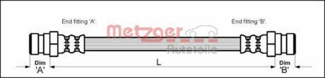 4118427 Гальмівний шланг METZGER підбір по vin на Brocar