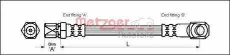 4117018 Гальмівний шланг METZGER підбір по vin на Brocar