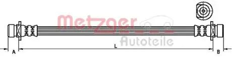 4115161 Тормозной шланг METZGER підбір по vin на Brocar