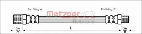 4115148 Тормозной шланг METZGER подбор по vin на Brocar
