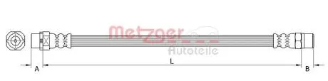 4114081 Гальмівний шланг METZGER підбір по vin на Brocar