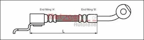 4113523 Тормозной шланг METZGER подбор по vin на Brocar