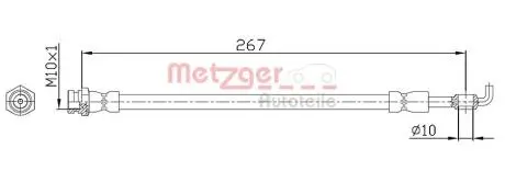 4112230 Гальмівний шланг METZGER підбір по vin на Brocar