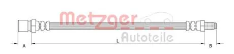 4111154 Гальмівний шланг METZGER підбір по vin на Brocar